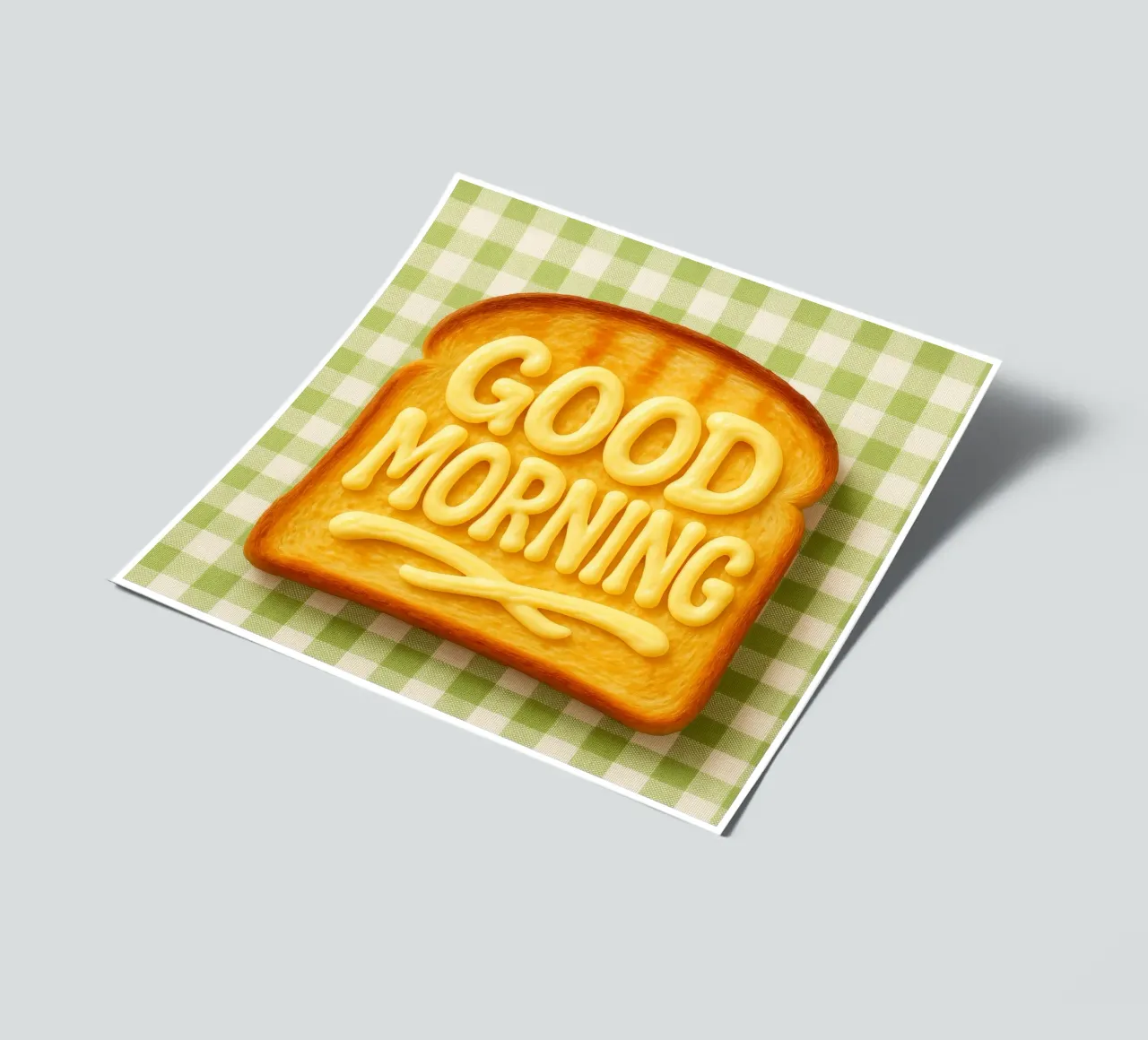 Good morning toast with butter sticker sheet by RB-Quotes