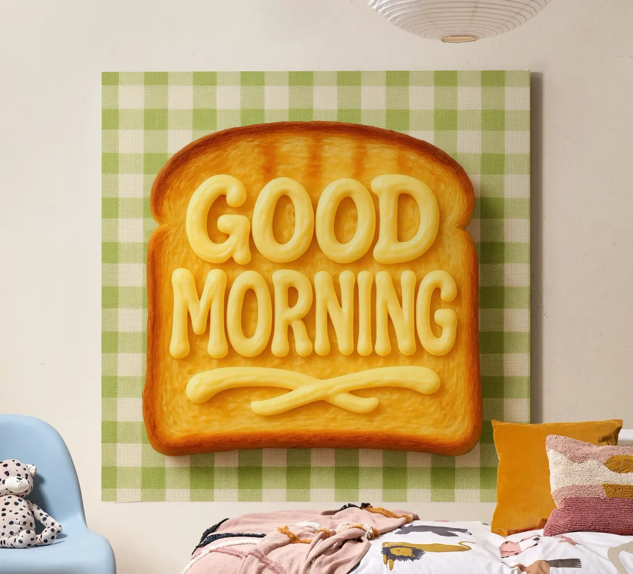 Good morning toast with butter tela con Cornice a cassetta da RB-Quotes