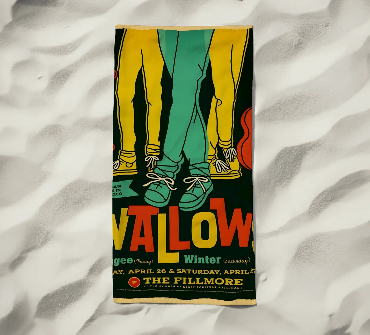 WALLOWS FRIDAY APRIL 26 & SATURDAY APRIL 27 2019 beach towel by DGUnder