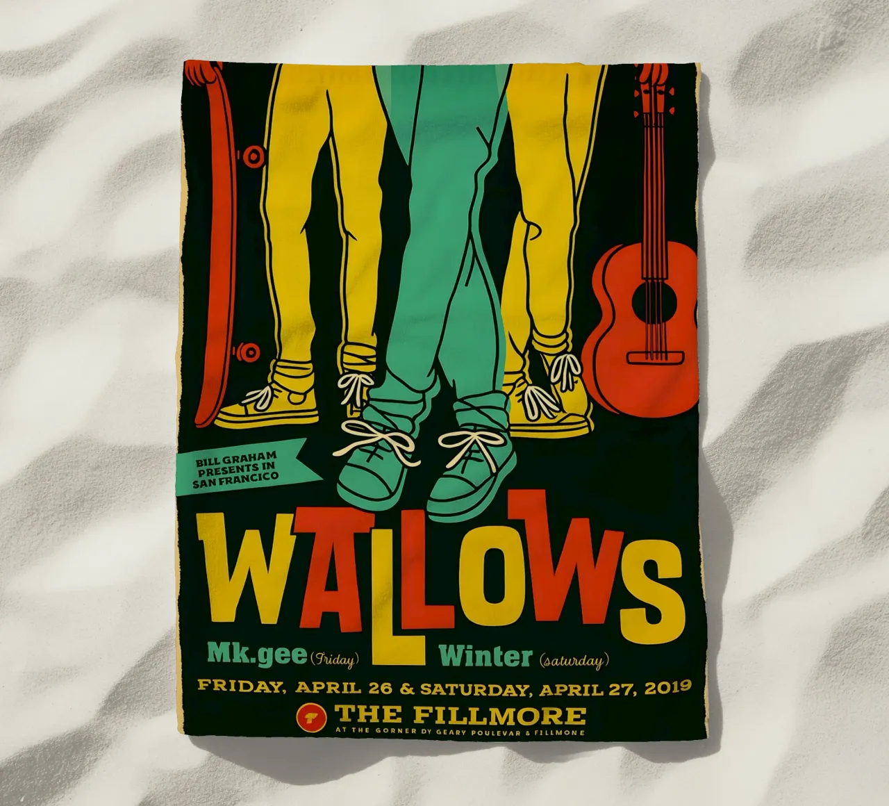 WALLOWS FRIDAY APRIL 26 & SATURDAY APRIL 27 2019 beach towel by DGUnder