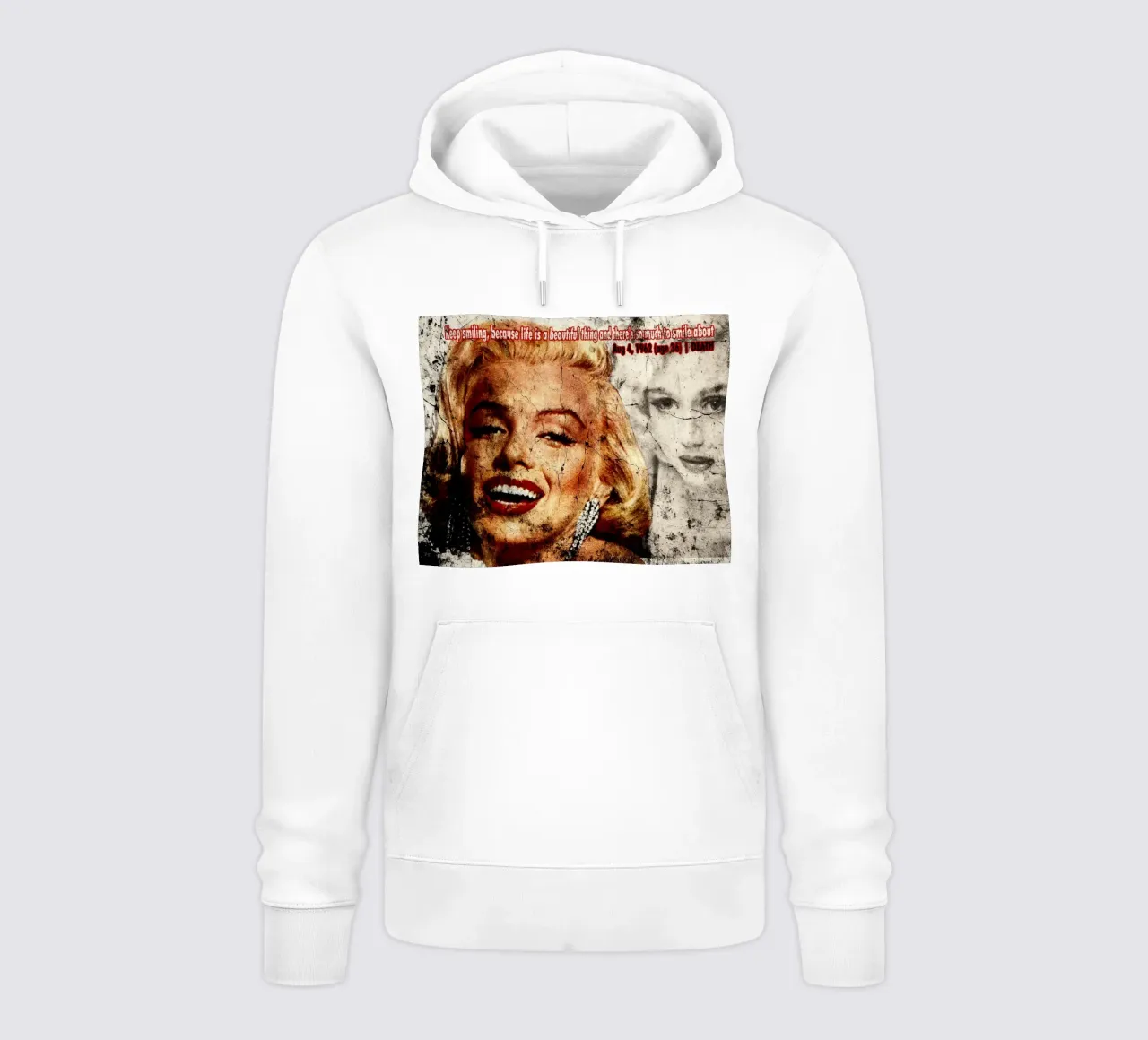 Marilyn Monroe Muro antico felpa con cappuccio da Abasa Inaraya