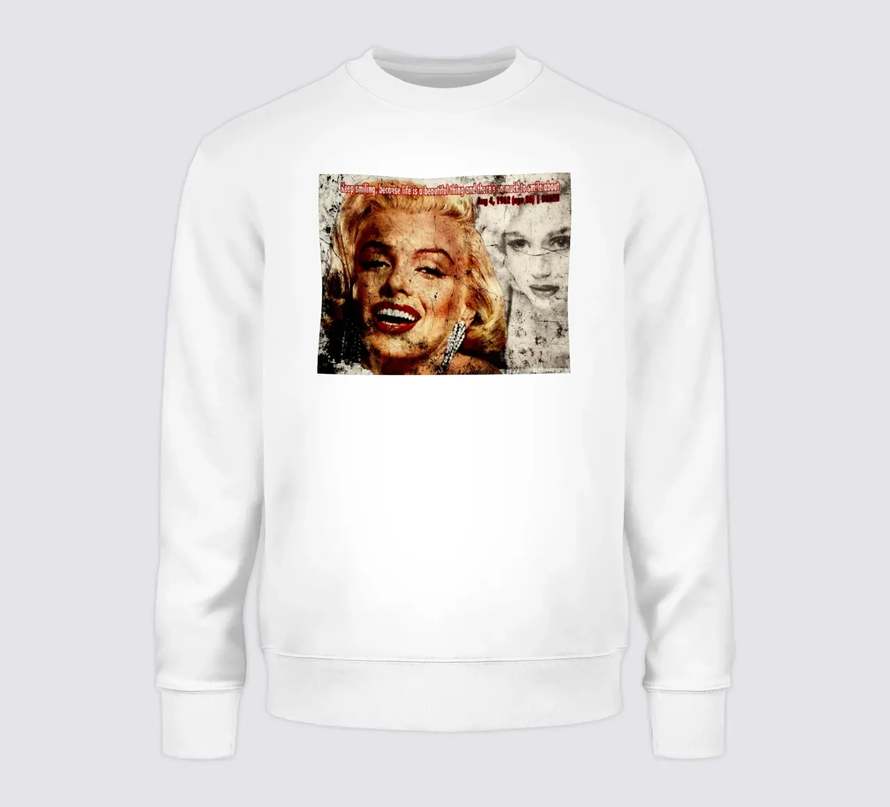 Marilyn Monroe Muro antico felpa da Abasa Inaraya