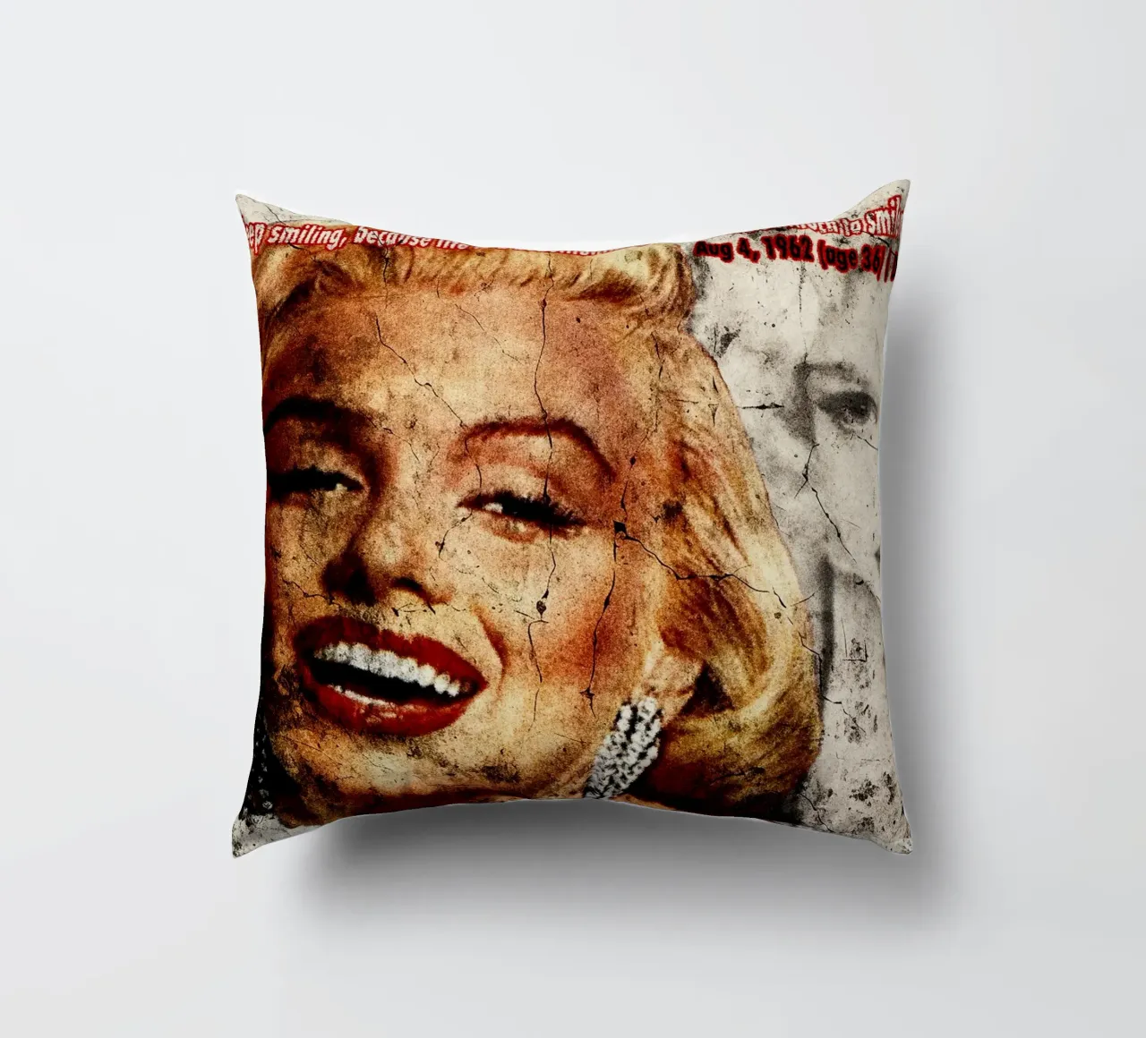 Marilyn Monroe Muro antico cuscino da Abasa Inaraya