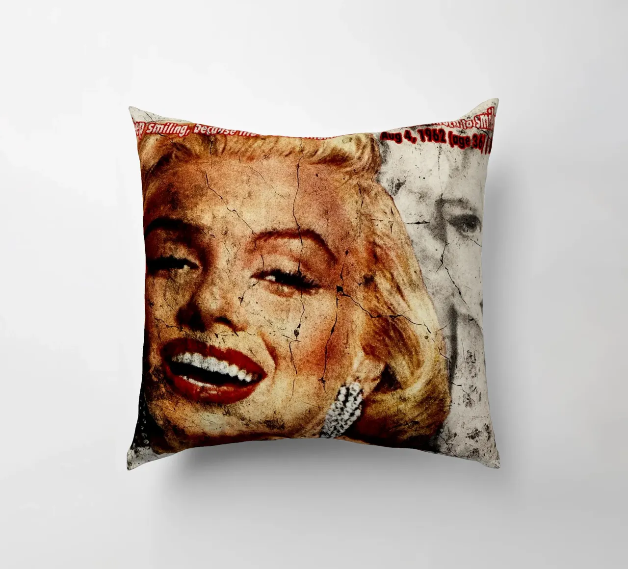 Marilyn Monroe Muro antico cuscino da Abasa Inaraya