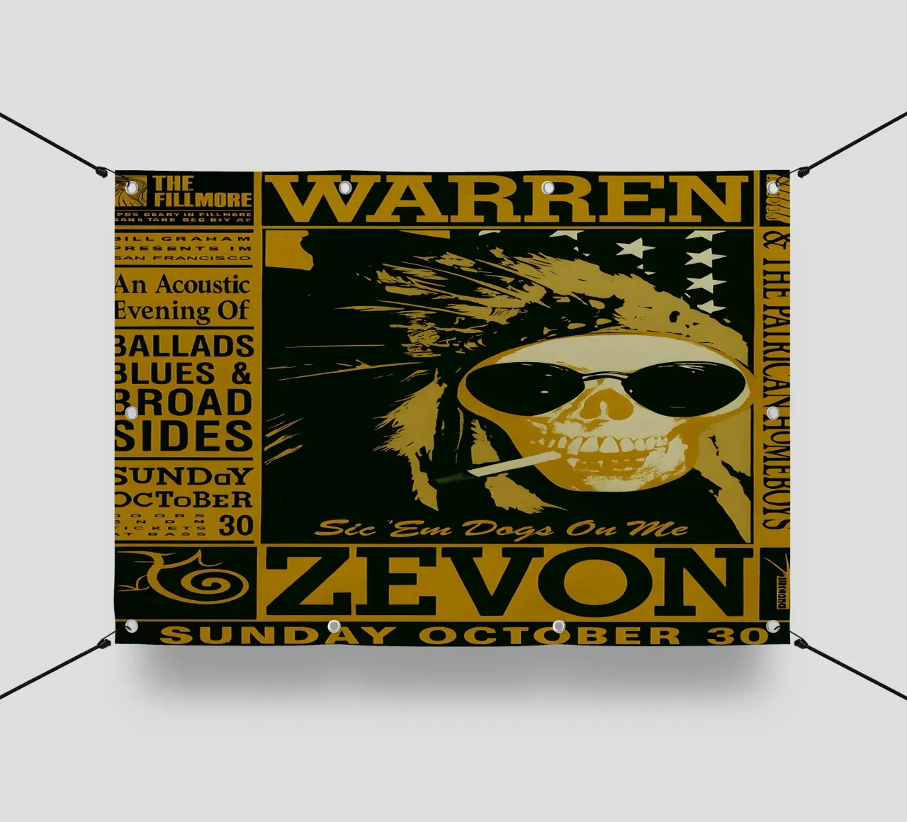 Warren Zevon Fillmore 1988 Mini Concert pvc cover by DGUnder