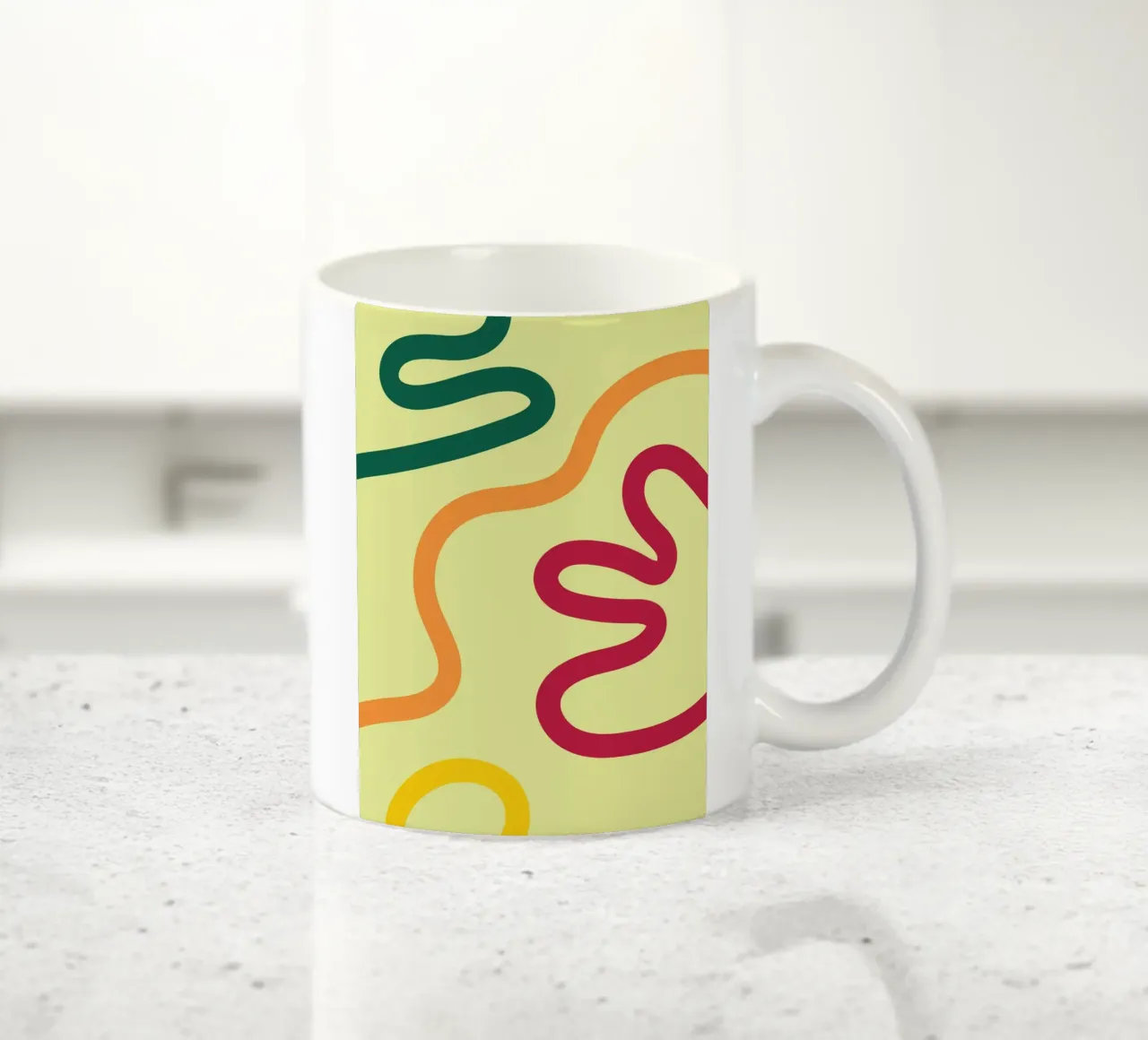 Linea d'arte corda colorata tazza in ceramica da galihstudio