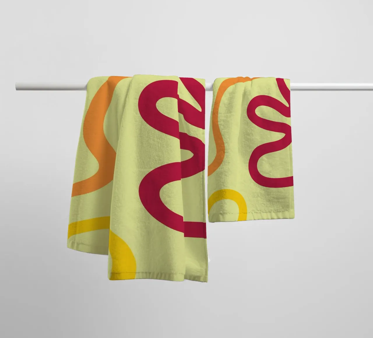 Linea d'arte corda colorata asciugamano da bagno da galihstudio