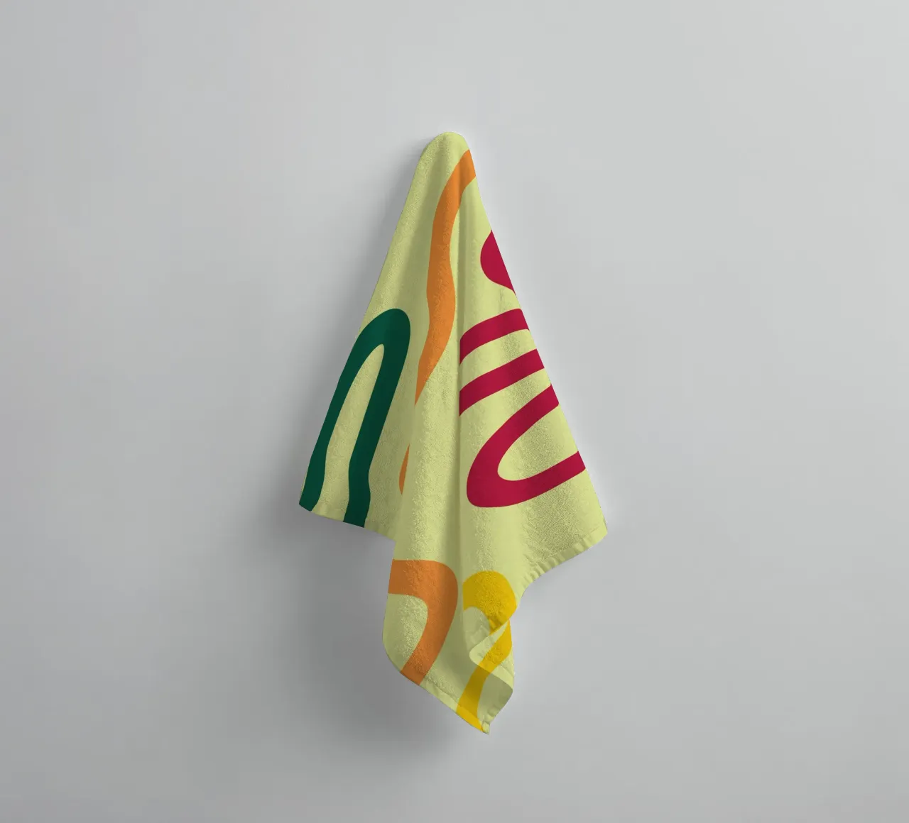 Linea d'arte corda colorata asciugamano da bagno da galihstudio