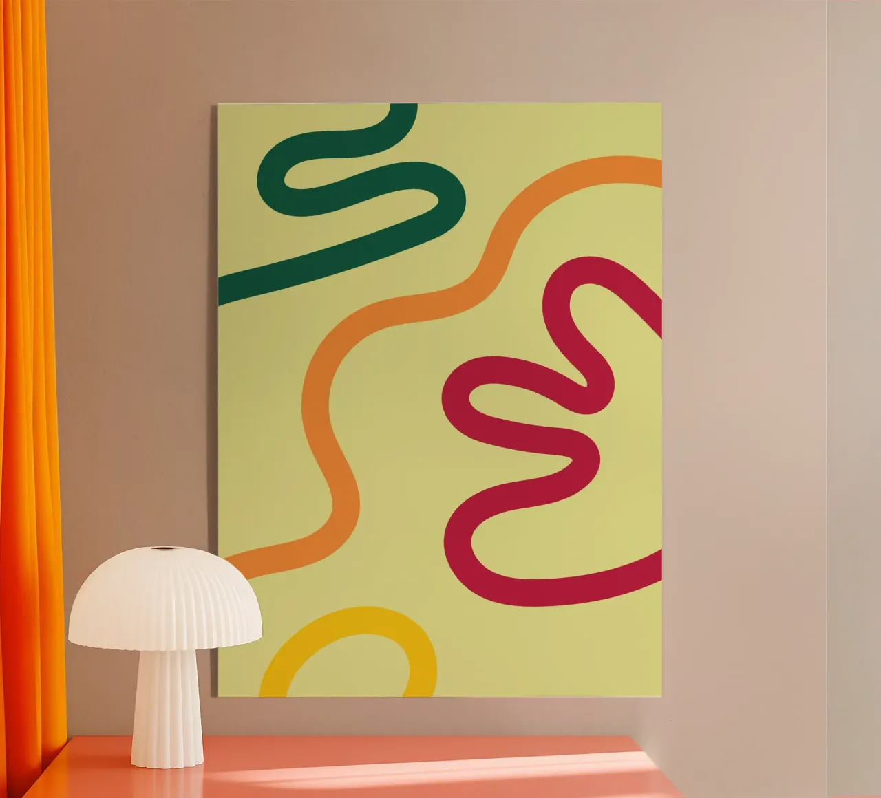 Linea d'arte corda colorata plexiglass da galihstudio