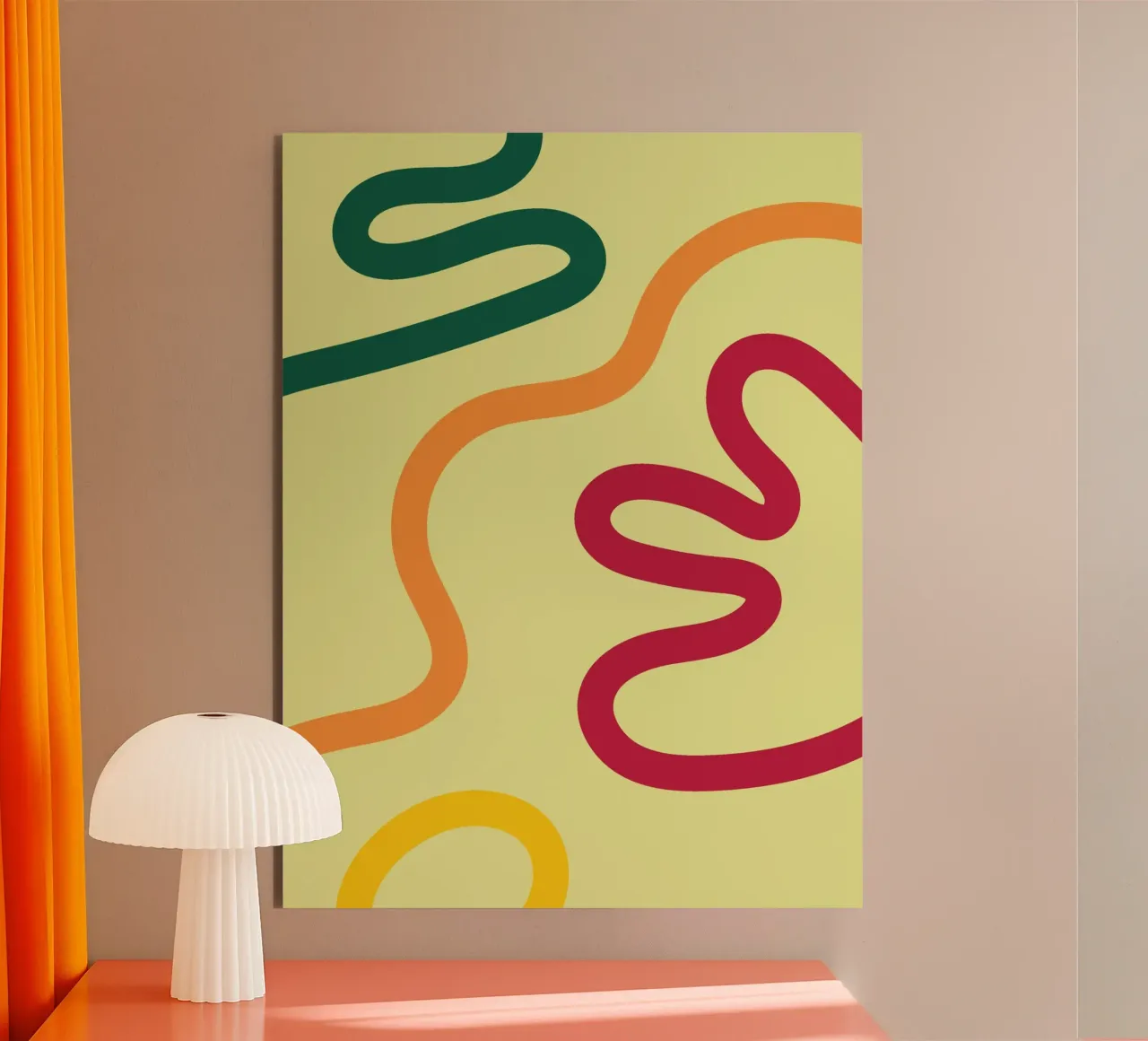 Linea d'arte corda colorata pannello forex da galihstudio