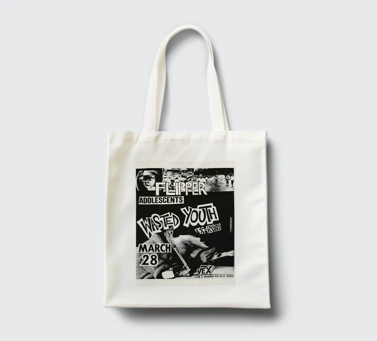 Wasted Youth Punk Flyer Posters and Art Prints tote bag by DGUnder