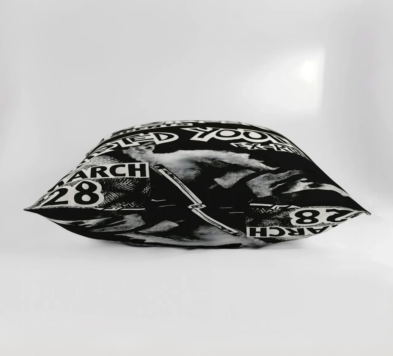 Wasted Youth Punk Flyer Posters and Art Prints decorative cushion by DGUnder