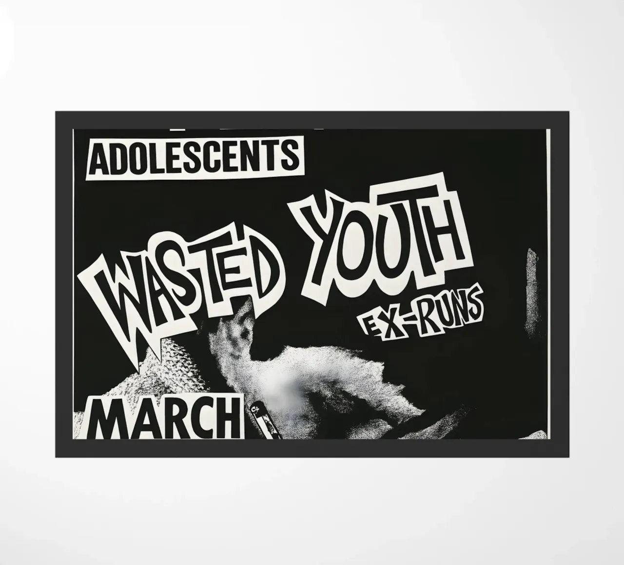 Wasted Youth Punk Flyer Posters and Art Prints doormat by DGUnder
