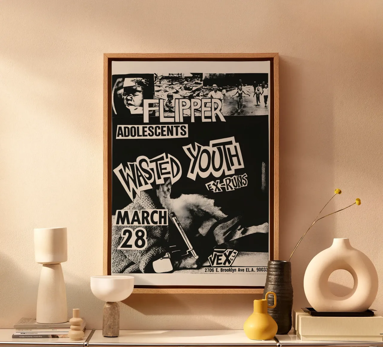 Wasted Youth Punk Flyer Posters and Art Prints canvas by DGUnder
