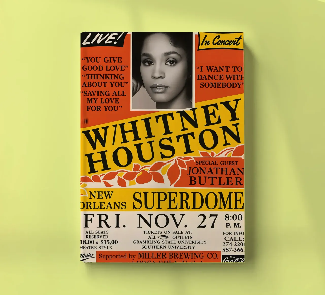 Whitney Houston 1987 Concert notebook by DGUnder