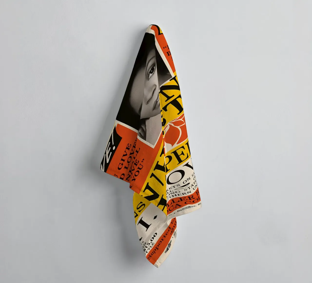 Whitney Houston 1987 Concert towel by DGUnder