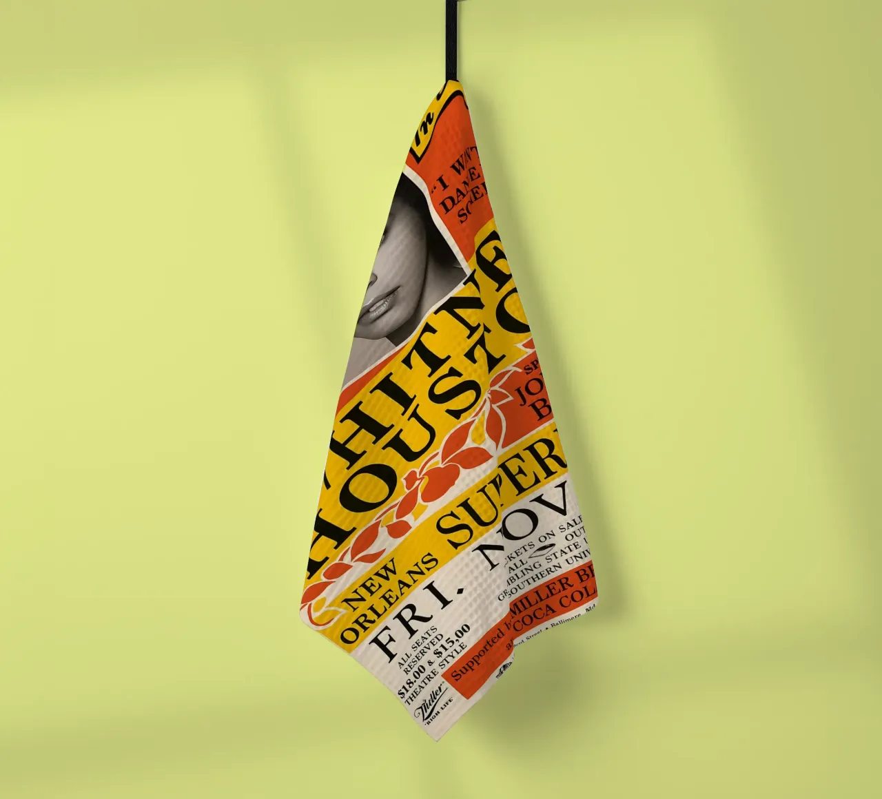 Whitney Houston 1987 Concert tea towel by DGUnder