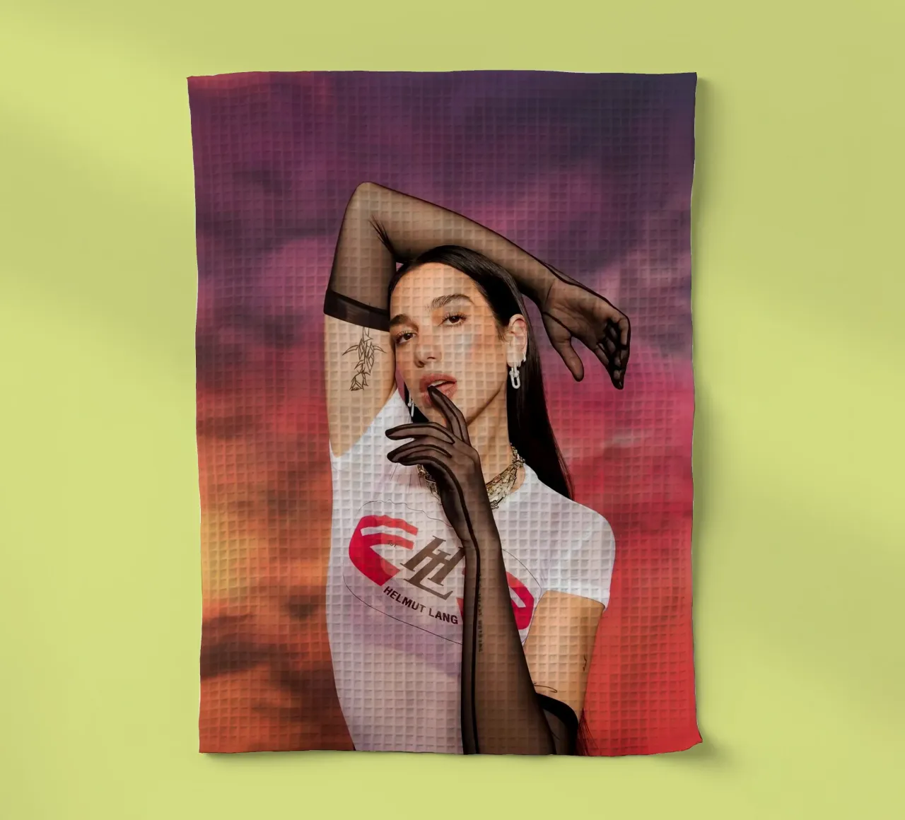 Dua Lipa canovaccio da cucina da Musadad Shop