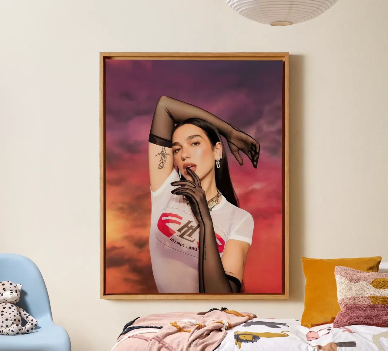 Dua Lipa canvas met Baklijst van Musadad Shop