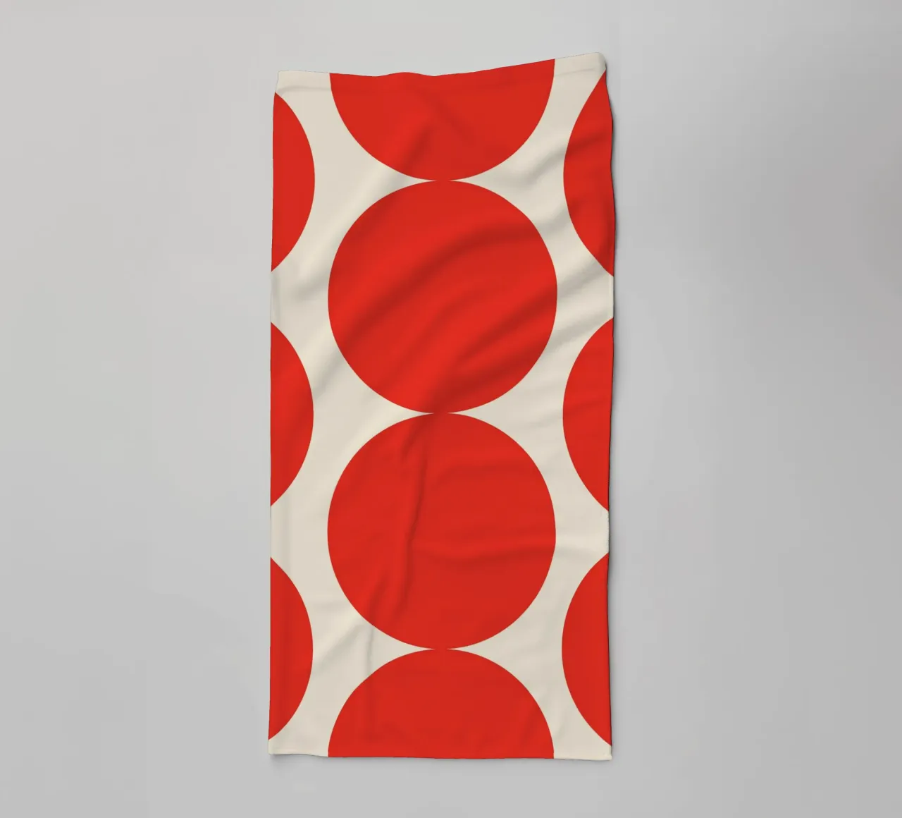 Red Dot Circle Abstract towel by galihstudio