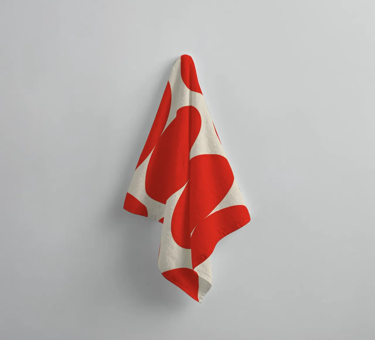 Red Dot Circle Abstract towel by galihstudio