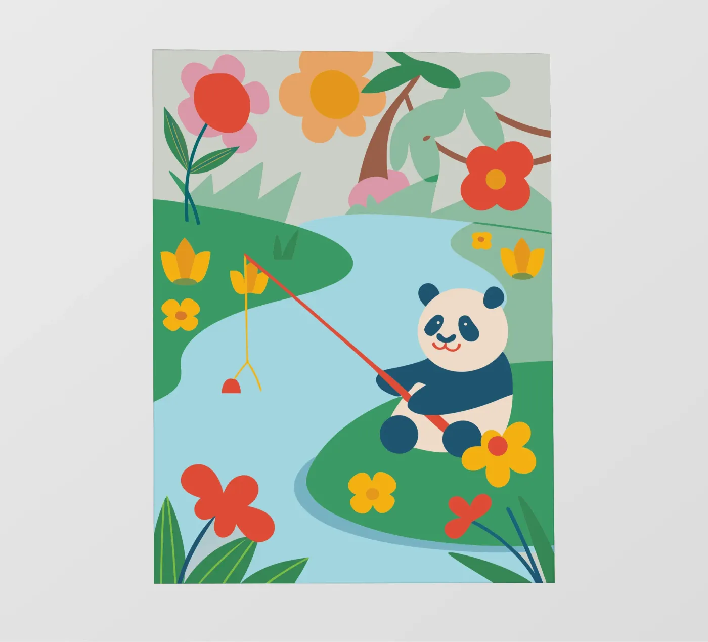 Fischereipanda PVC Plane von CUTE ANIMALS