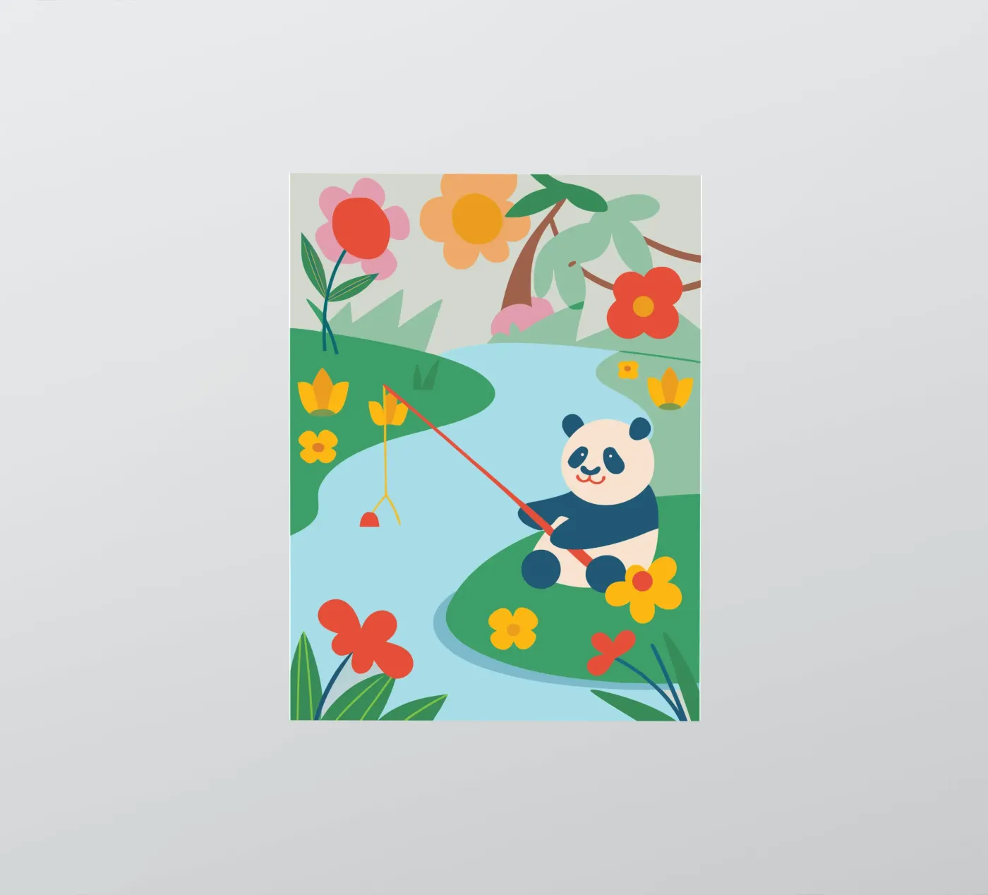 Fischereipanda Sticker von CUTE ANIMALS