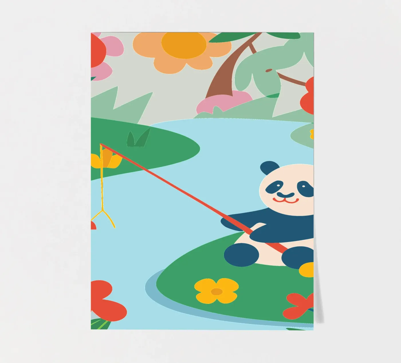 Fischereipanda Stickerbogen von CUTE ANIMALS
