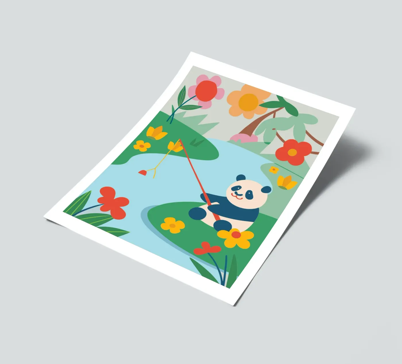 Fischereipanda Stickerbogen von CUTE ANIMALS