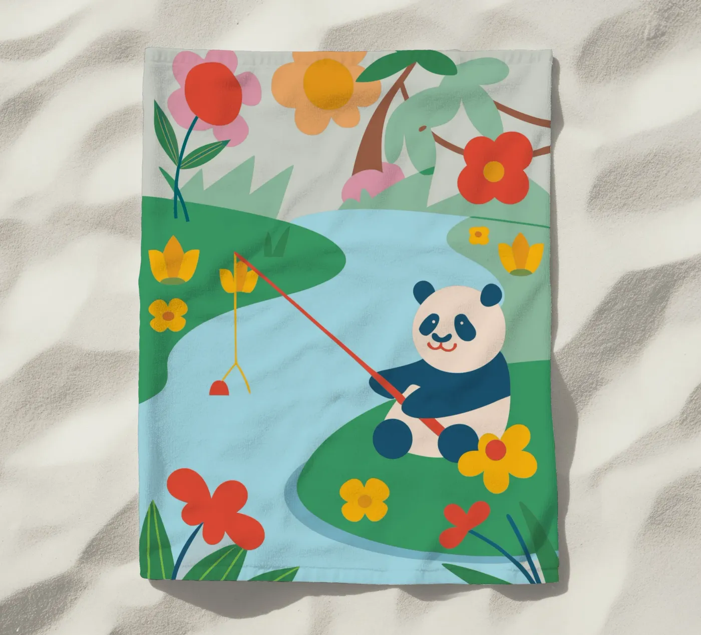 Panda da pesca telo mare da CUTE ANIMALS
