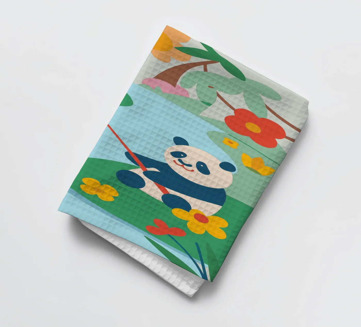 Fischereipanda Geschirrtuch von CUTE ANIMALS