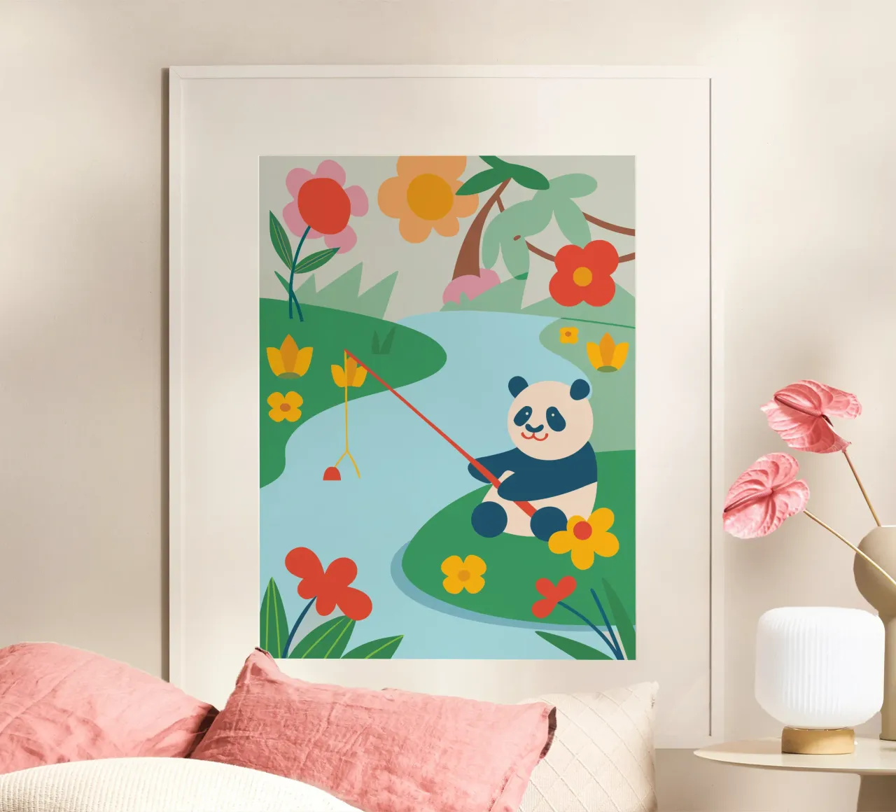 Fischereipanda Poster von CUTE ANIMALS