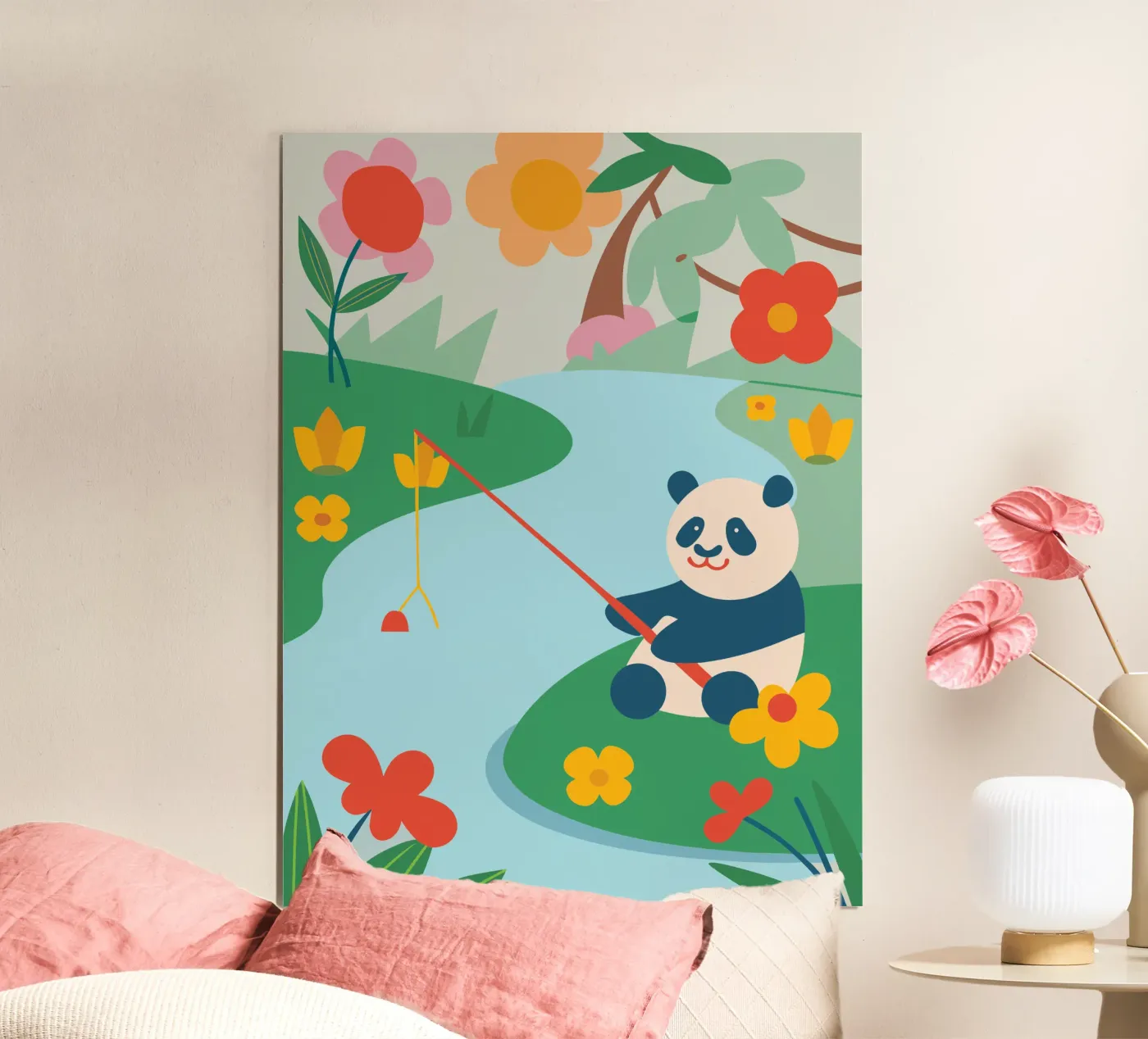 Fishing Panda poster by CUTE ANIMALS