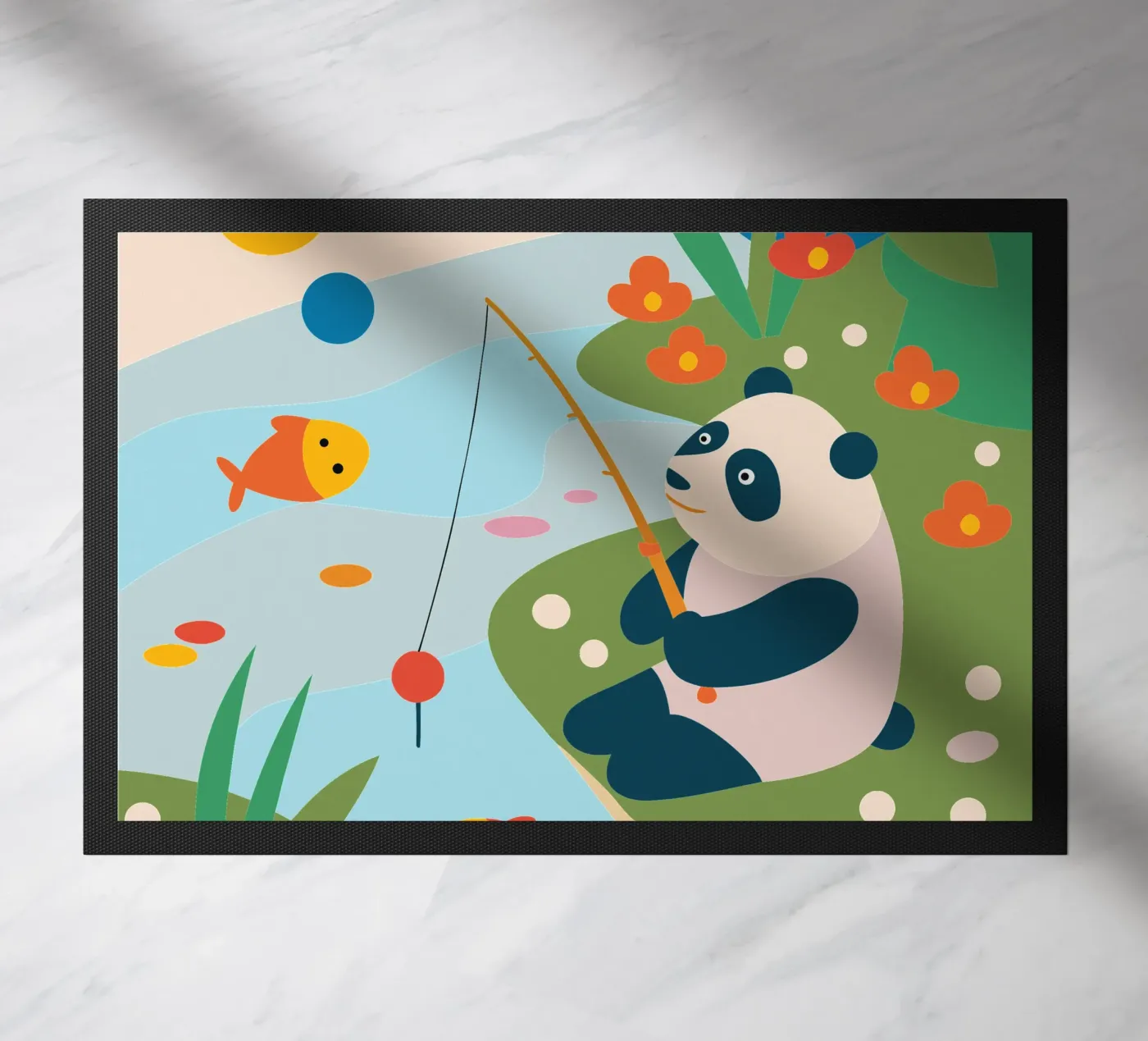 Fishing Panda Fußmatte von CUTE ANIMALS