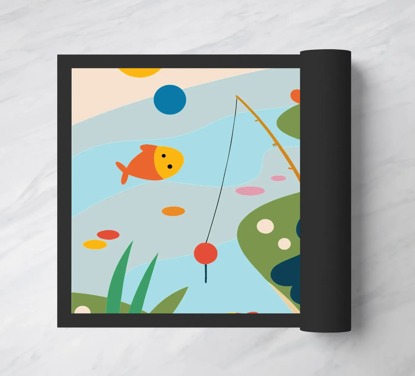 Fischereipanda Fußmatte von CUTE ANIMALS