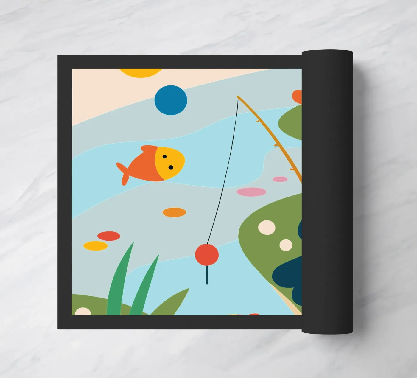 Fishing Panda Fußmatte von CUTE ANIMALS