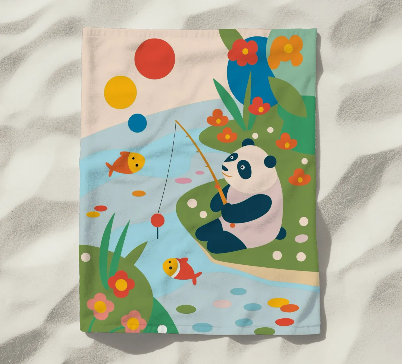 Panda da pesca telo mare da CUTE ANIMALS