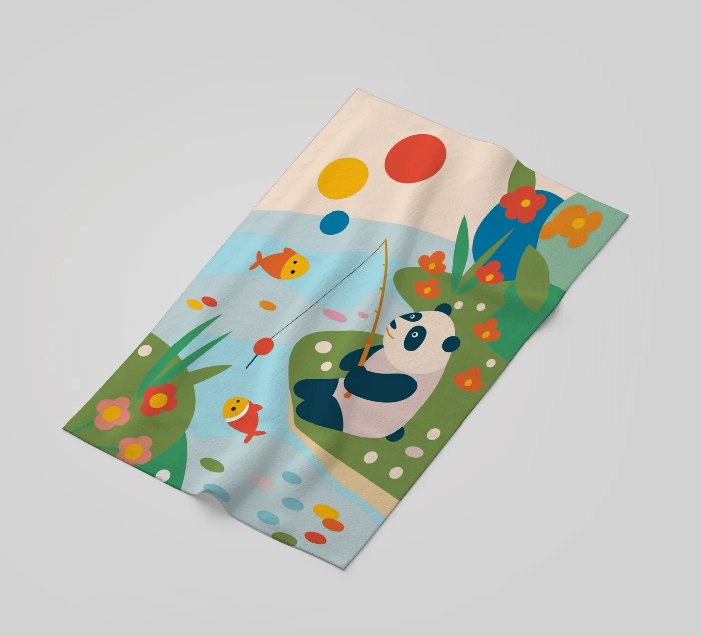 Panda da pesca telo mare da CUTE ANIMALS