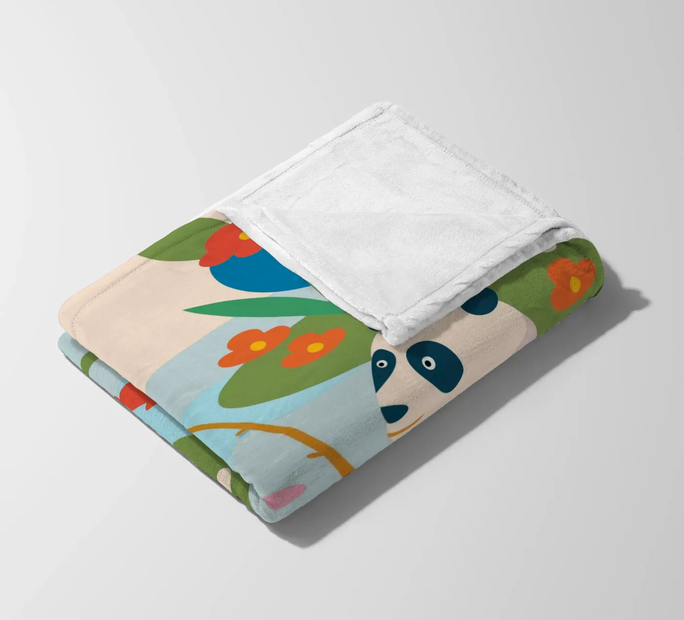 Fischereipanda Fleecedecke von CUTE ANIMALS