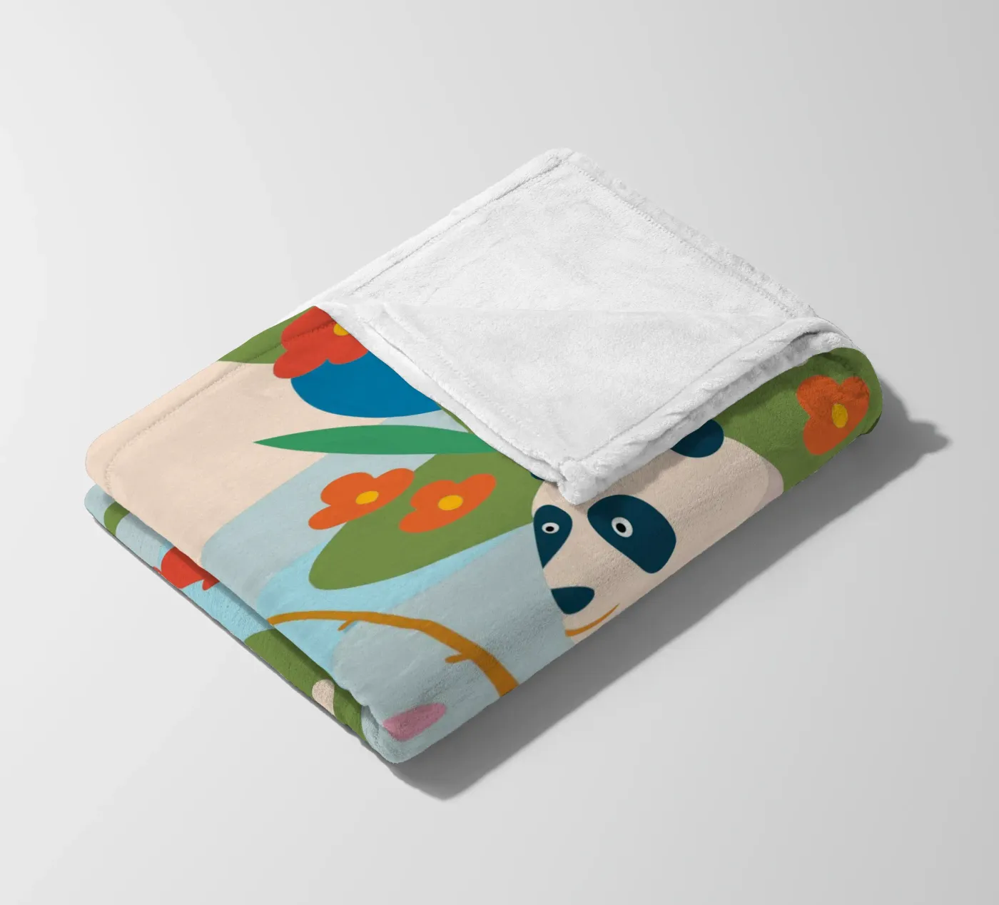 Fischereipanda Fleecedecke von CUTE ANIMALS