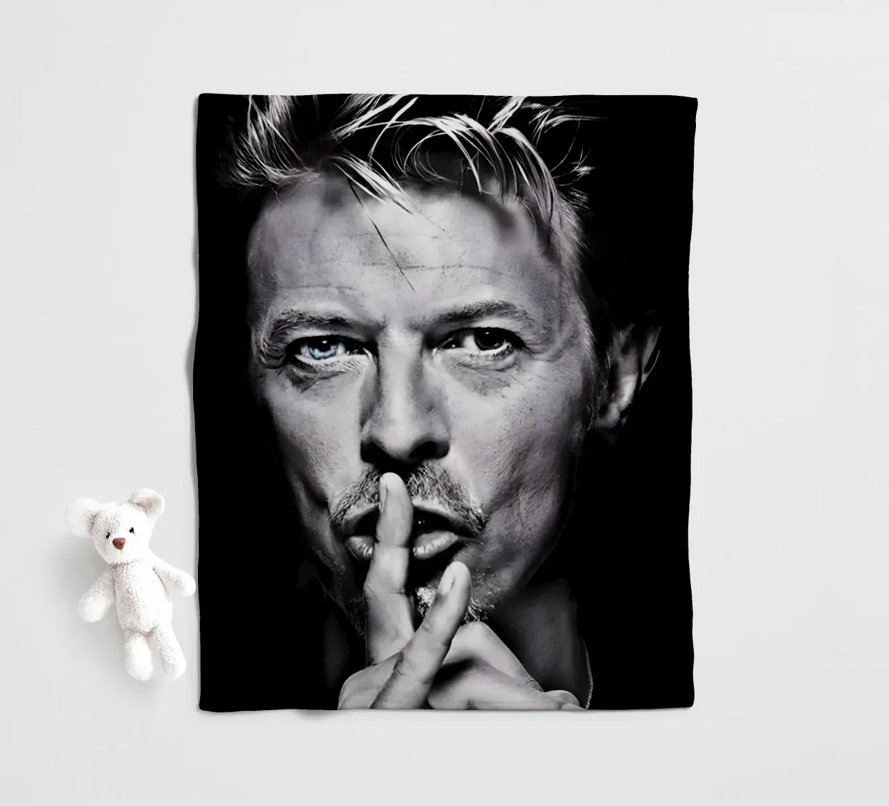 David Bowie coperta in pile da Low poly art