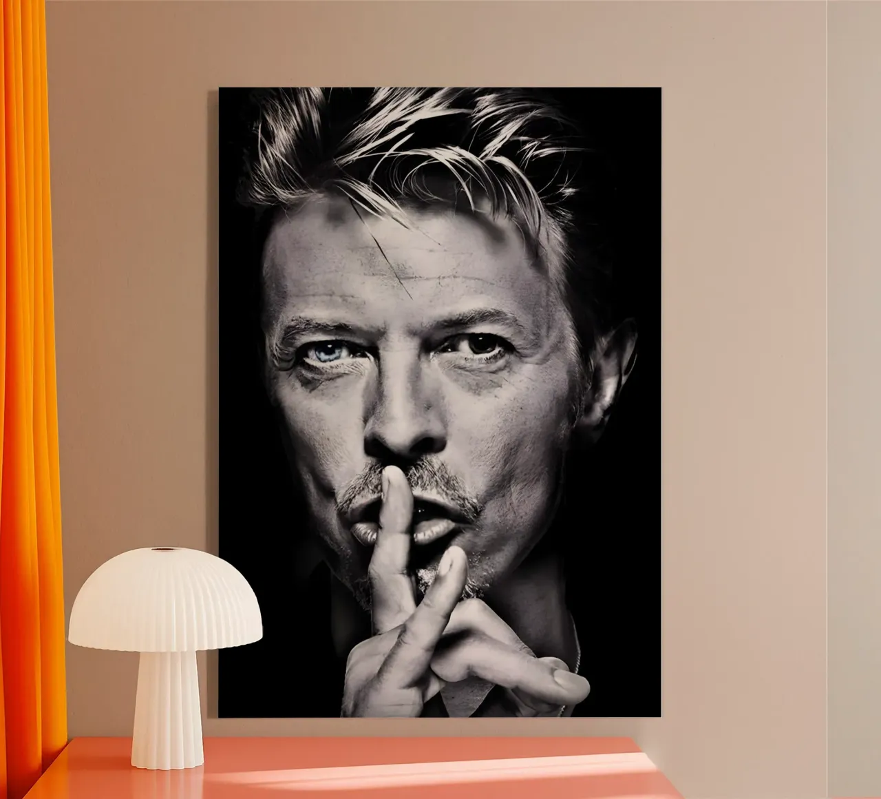 David Bowie metacrilato de Low poly art