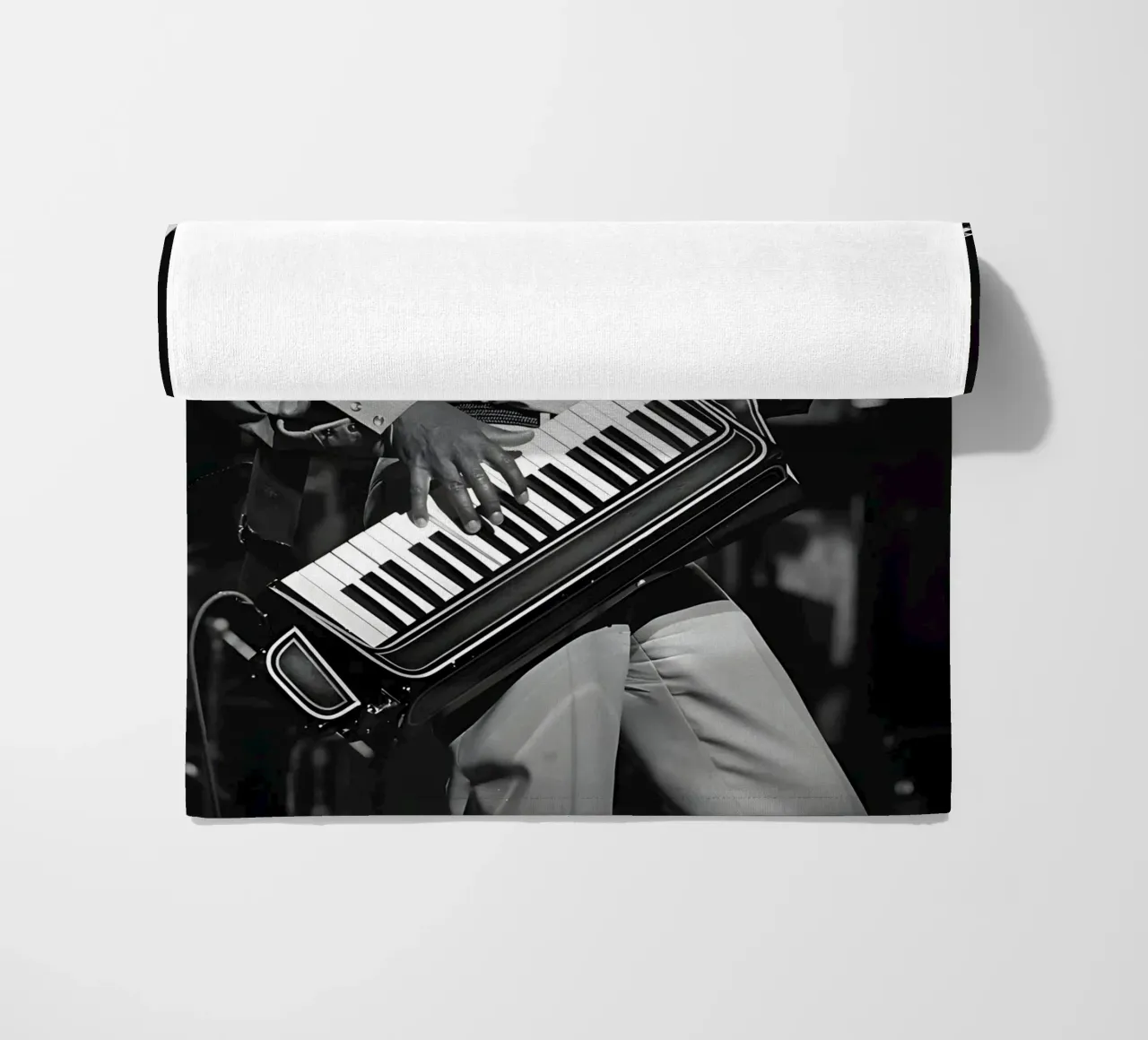 Herbie Hancock beach towel by Low poly art