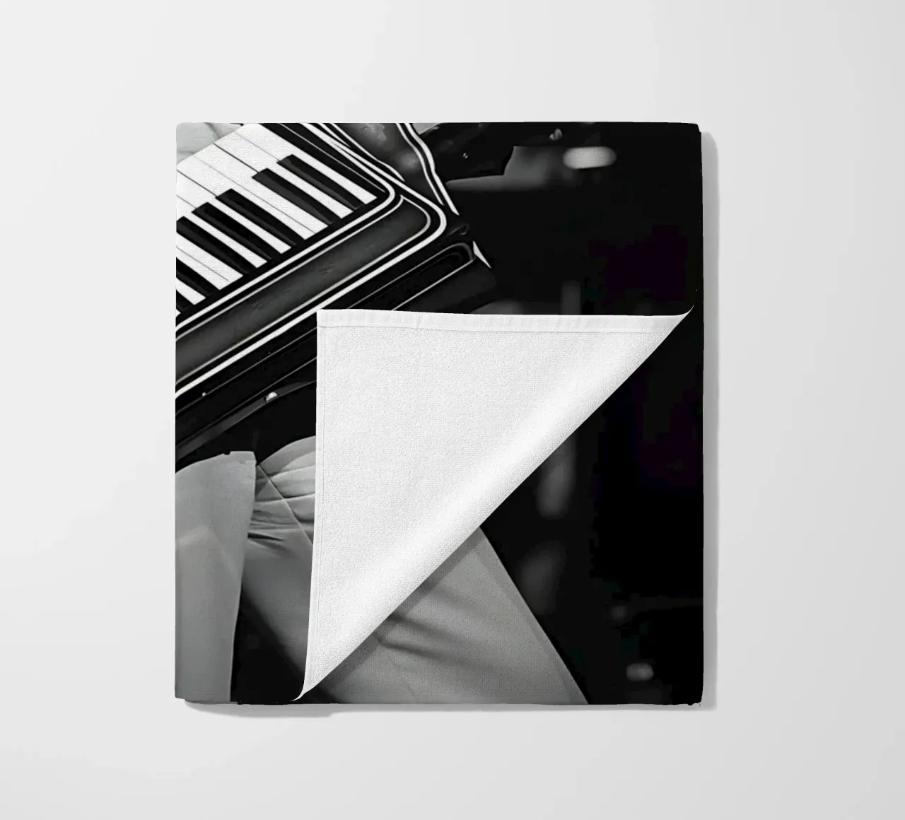 Herbie Hancock beach towel by Low poly art