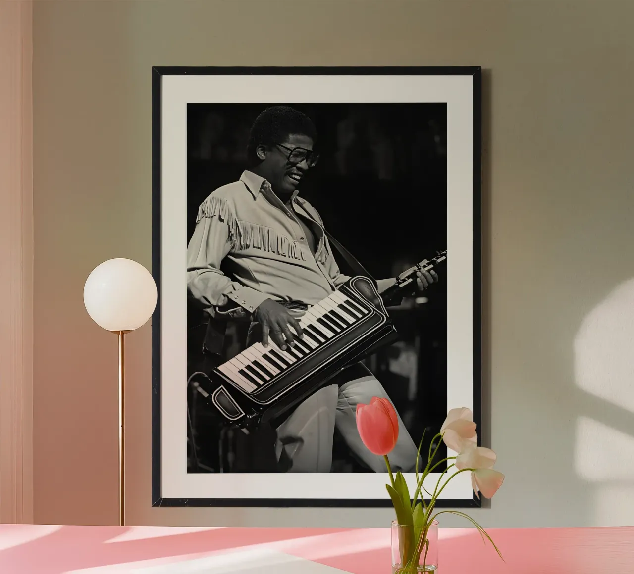 Herbie Hancock poster van Low poly art