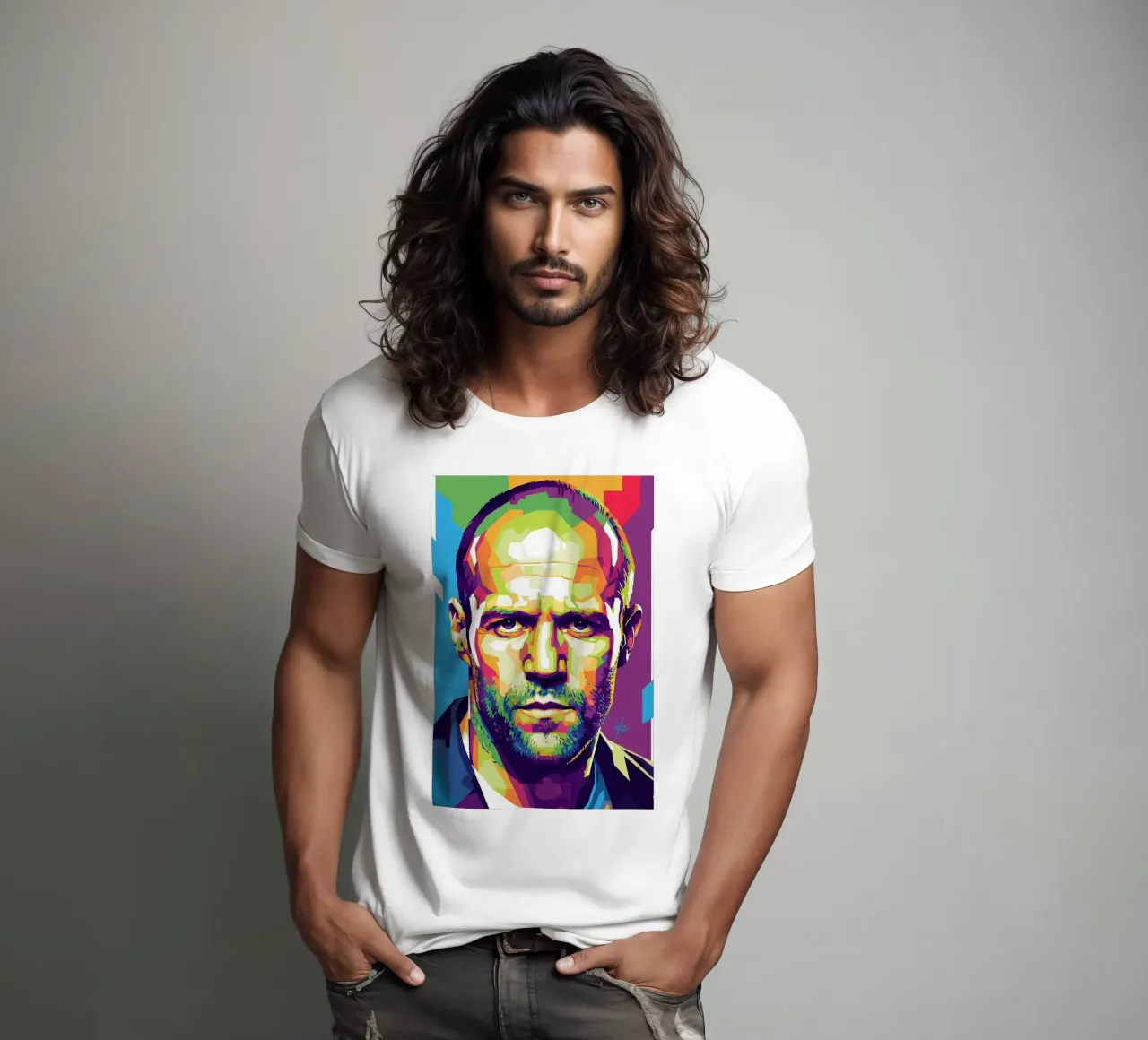 Jason Statham WPAP art style (1) t-shirt da Hantamrata