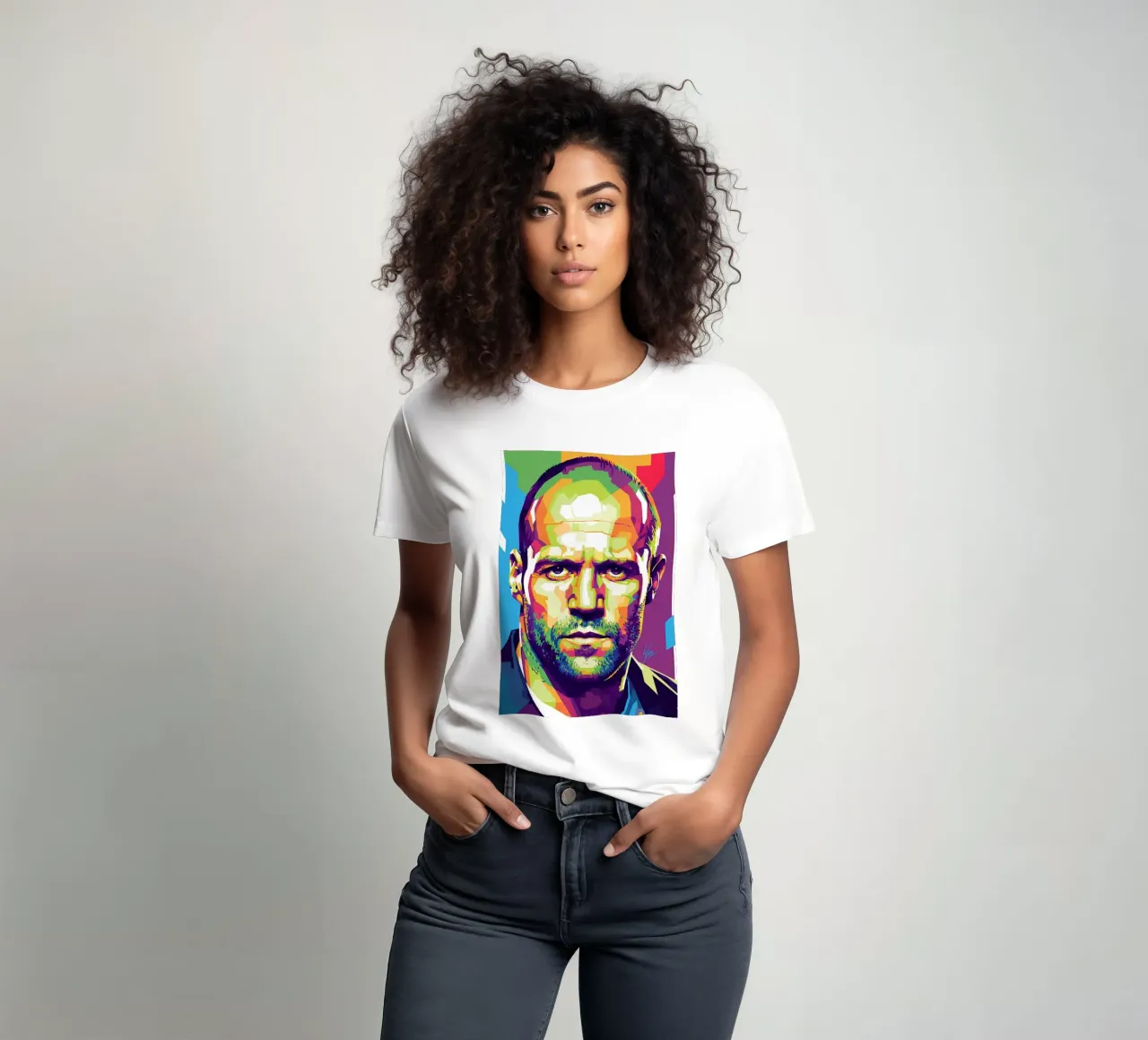 Jason Statham WPAP art style (1) t-shirt da Hantamrata