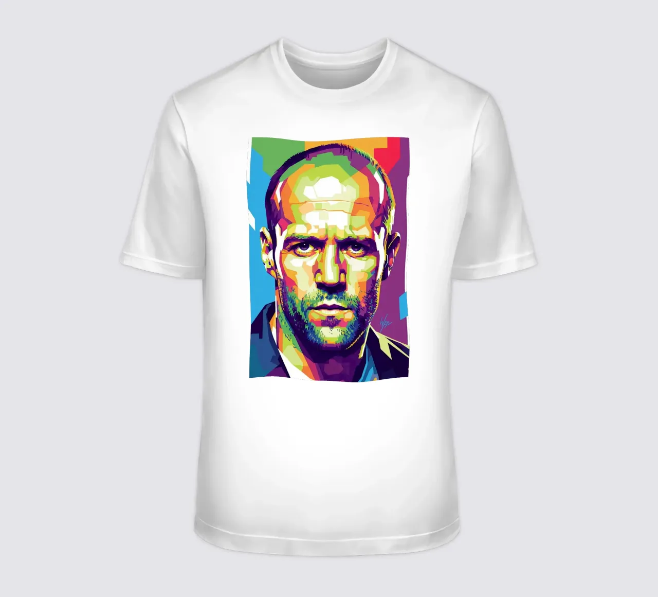 Jason Statham WPAP art style (1) t-shirt da Hantamrata