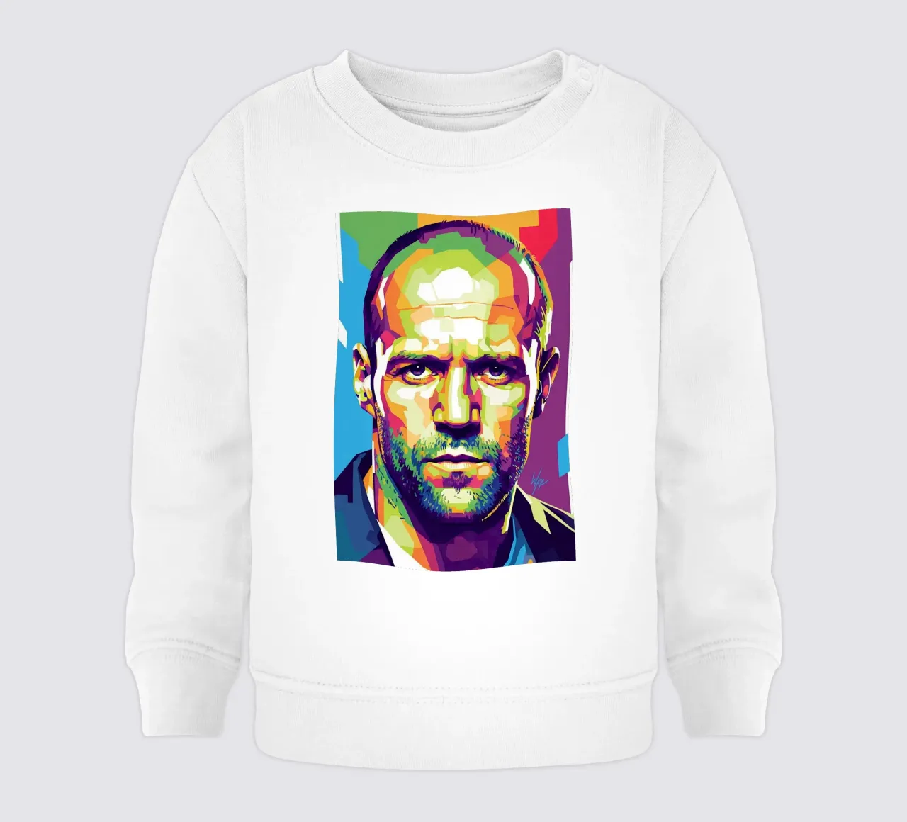 Jason Statham WPAP art style (1) felpa neonato da Hantamrata