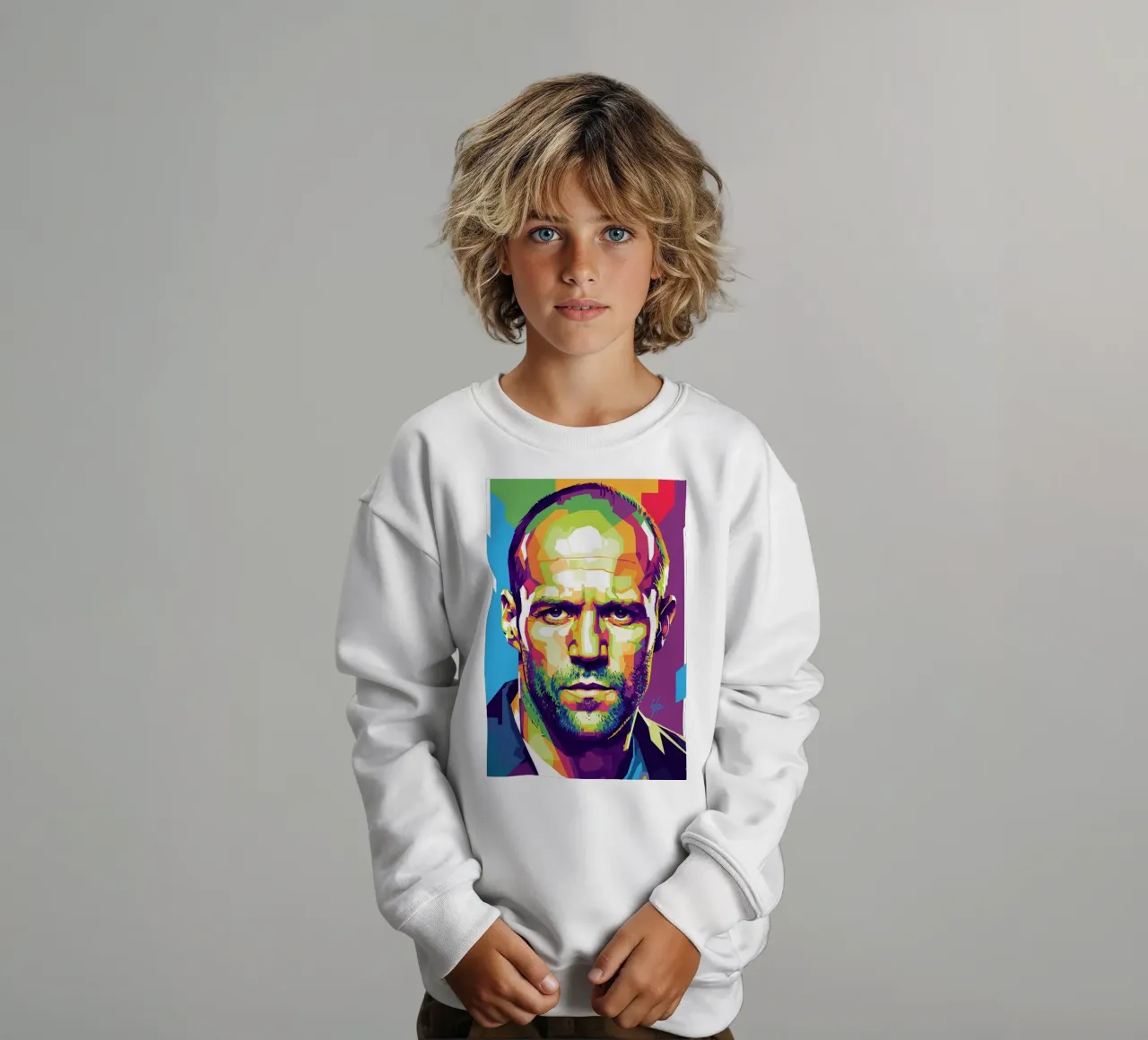 Jason Statham WPAP art style (1) felpa bambino da Hantamrata